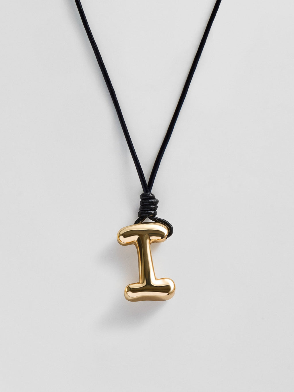 Cord Initial Necklace - Gold